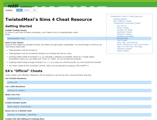 Cheats for Sims 4 + Guides & Videos (unofficial)