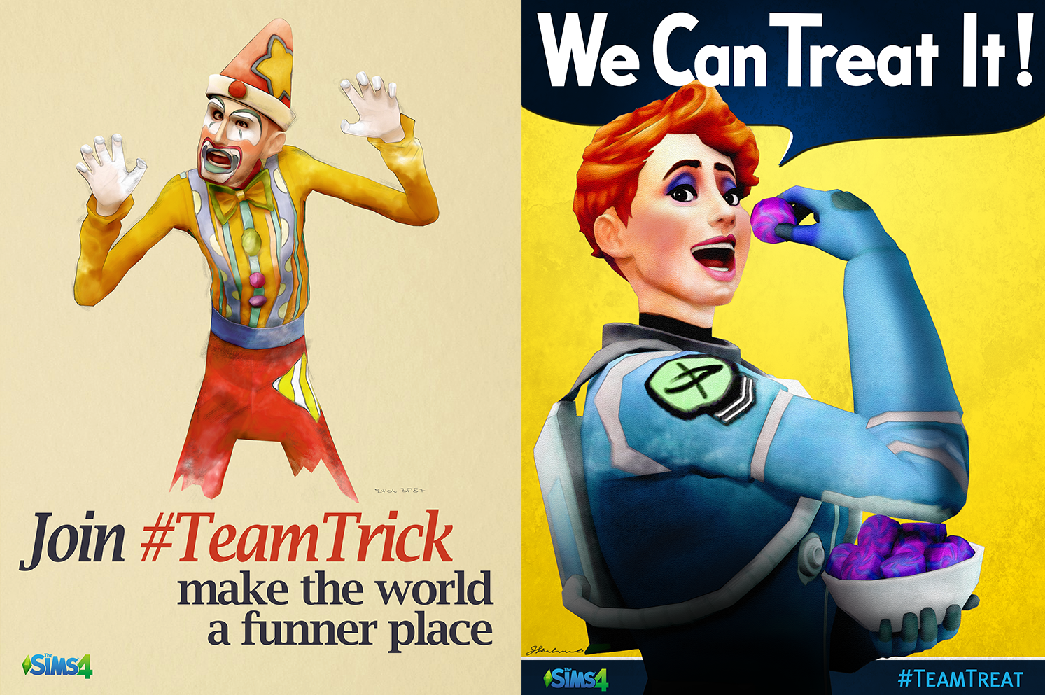 The Sims 4 Trick Or Treat Challenge Posters Simsvip