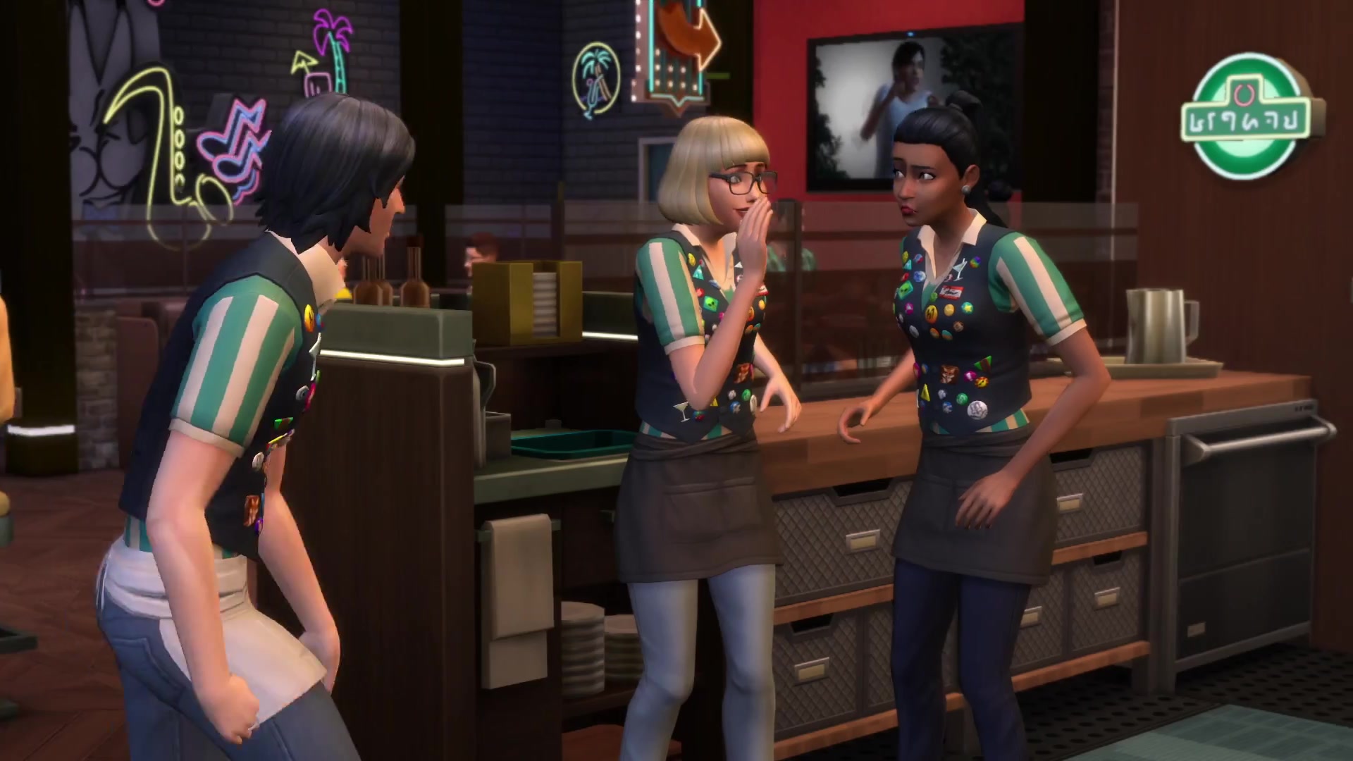 Did TS2 uniform return to TS4 Dine out? :O — The Sims Forums