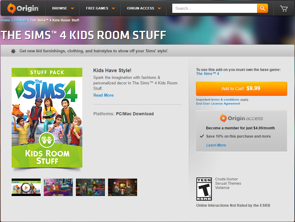 Now Available The Sims 4 Kids Room Stuff Pack Simsvip