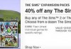 40% off Any Sims 2 or Sims 3 Expansion Packs