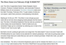 Reminder: Showtime Chat Part 2 (Tomorrow)