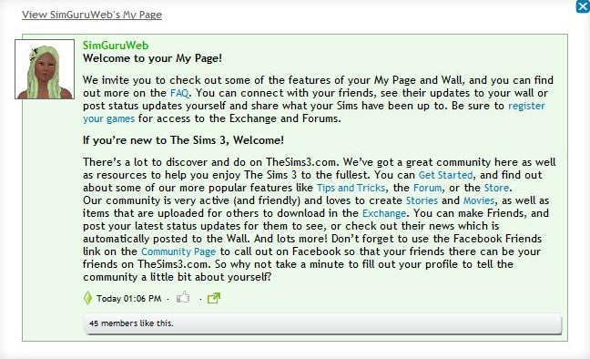 New Sims 3 My Pages Are Now Live!