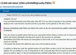 Lucky Palms Uninstall Crash (Update)