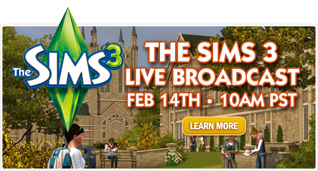 Reminder: Sims 3 Live Broadcast Tomorrow | SimsVIP