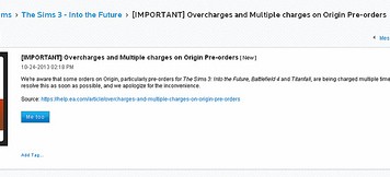 Origin: Charging Issues on Pre-orders