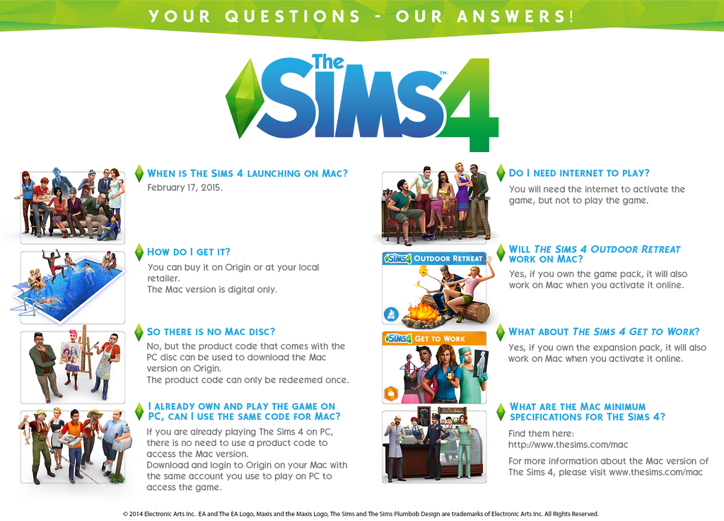 The Sims 4 For Mac: FAQ For Tomorrow's Release