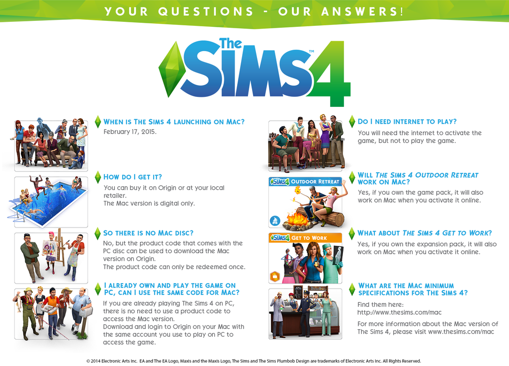 The Sims 4 Origin digital for Windows, Mac