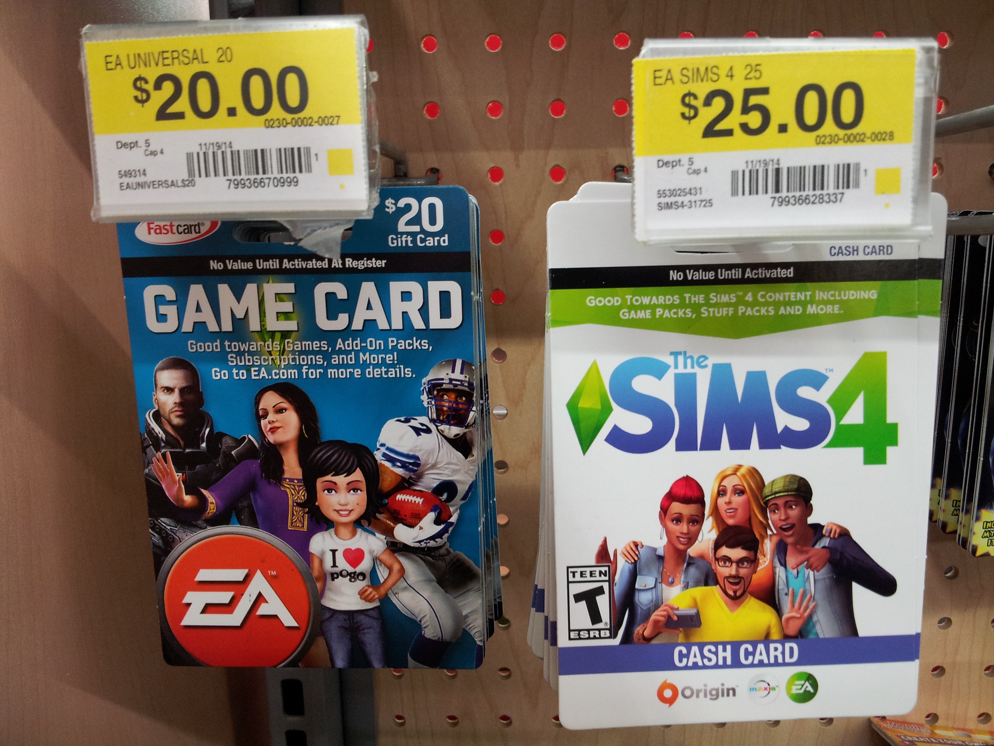 Electronic Arts - EA ORIGIN CASH CARD $20