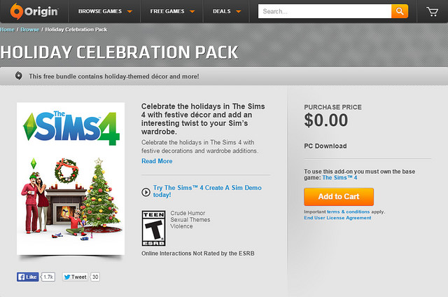 The Sims 4 is Currently Free for PC via Origin