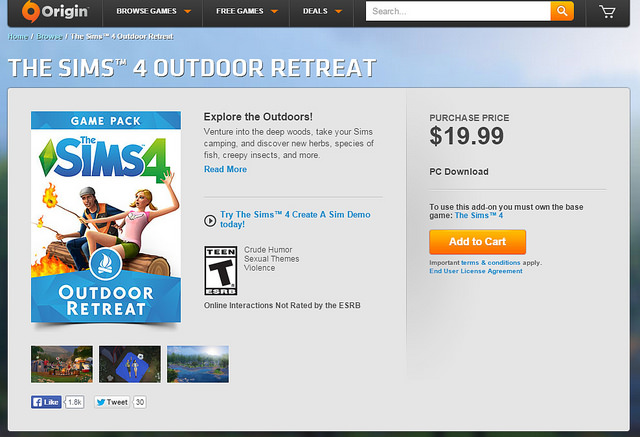 The Sims 4: Outdoor Retreat - Download