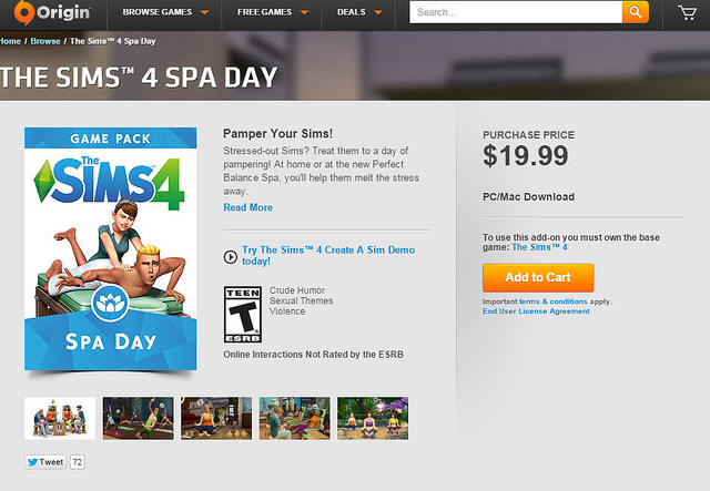 The Sims 4 - Spa Day - Origin PC [Online Game Code]