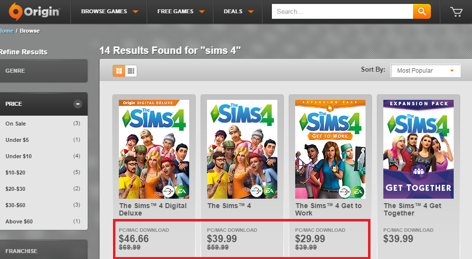 origin access sims 4 expansion packs