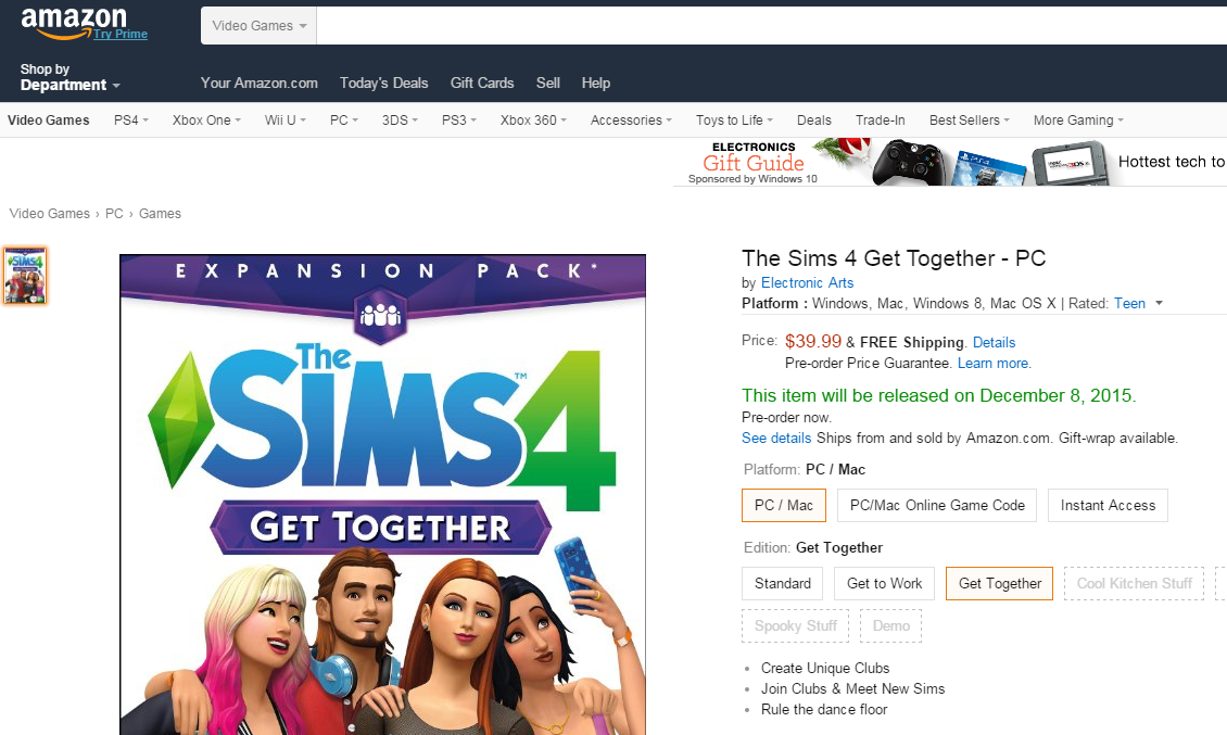 Sijpelen stam condoom The Sims 4 Get Together: Physical Game Version Now Available at Amazon |  SimsVIP