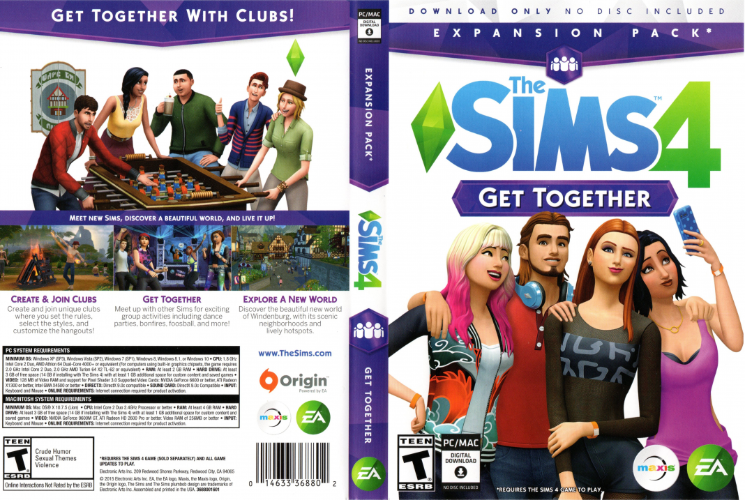 The Sims 4 Get Together: Full Box Art | SimsVIP