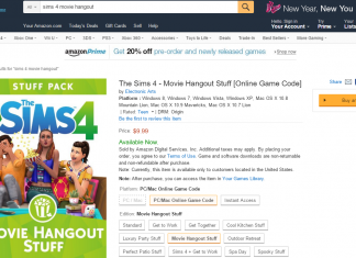 The Sims 4 - Movie Hangout Stuff - Origin PC [Online Game Code