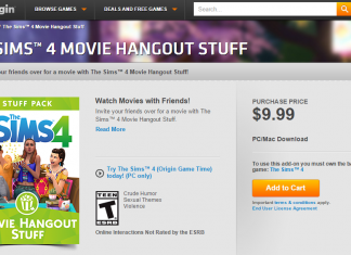  The Sims 4 - Movie Hangout Stuff - Origin PC [Online Game Code]  : Video Games