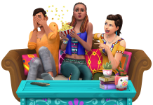 The Sims 4 Movie Hangout: Box Art Render