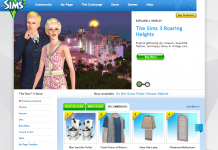 The Sims 3: Website My Page Offering Free Simpoint Redemption