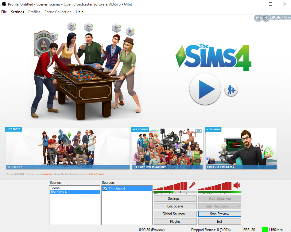 how to record sims 2 super collection obs