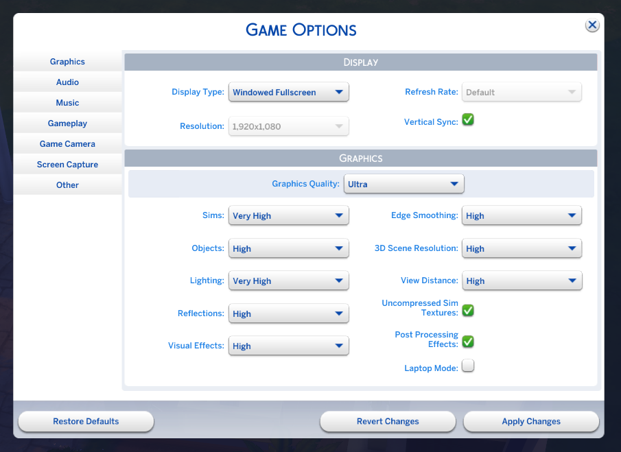 Sims 4 mod settings menu что это