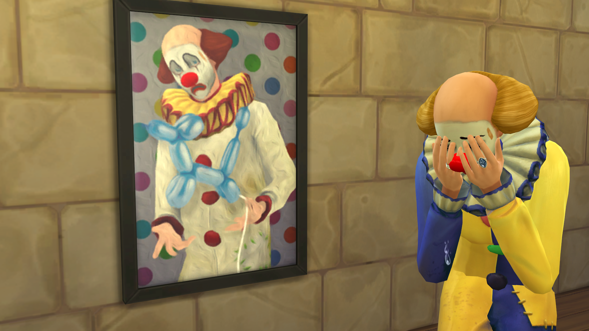 Crying Clown Painting