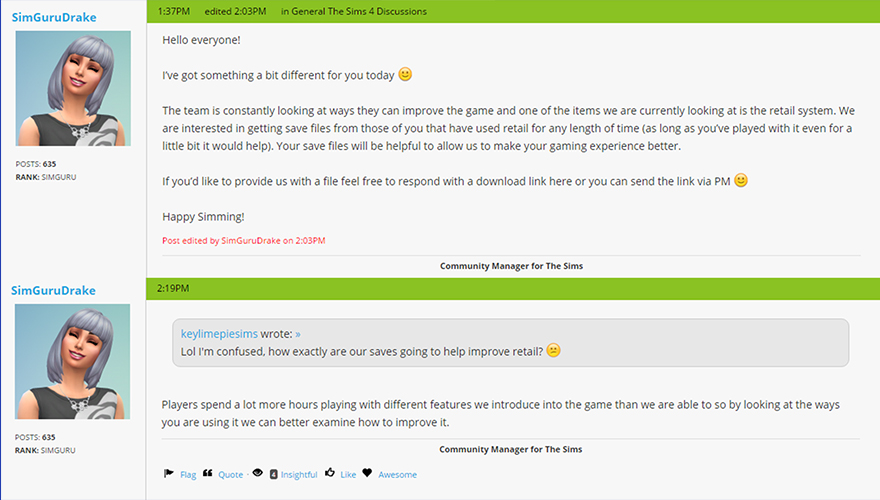 The Sims Team Calls for Get To Work Save Files