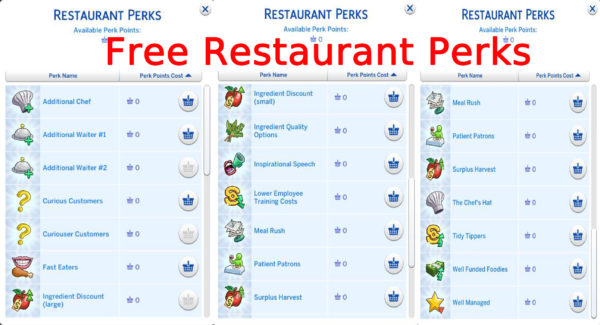 How To Use Restaurant Perk Cheats (Unlock All Perks Cheat) - The