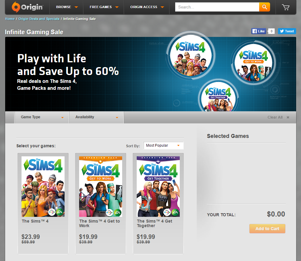 sims 4 packs on sale origin