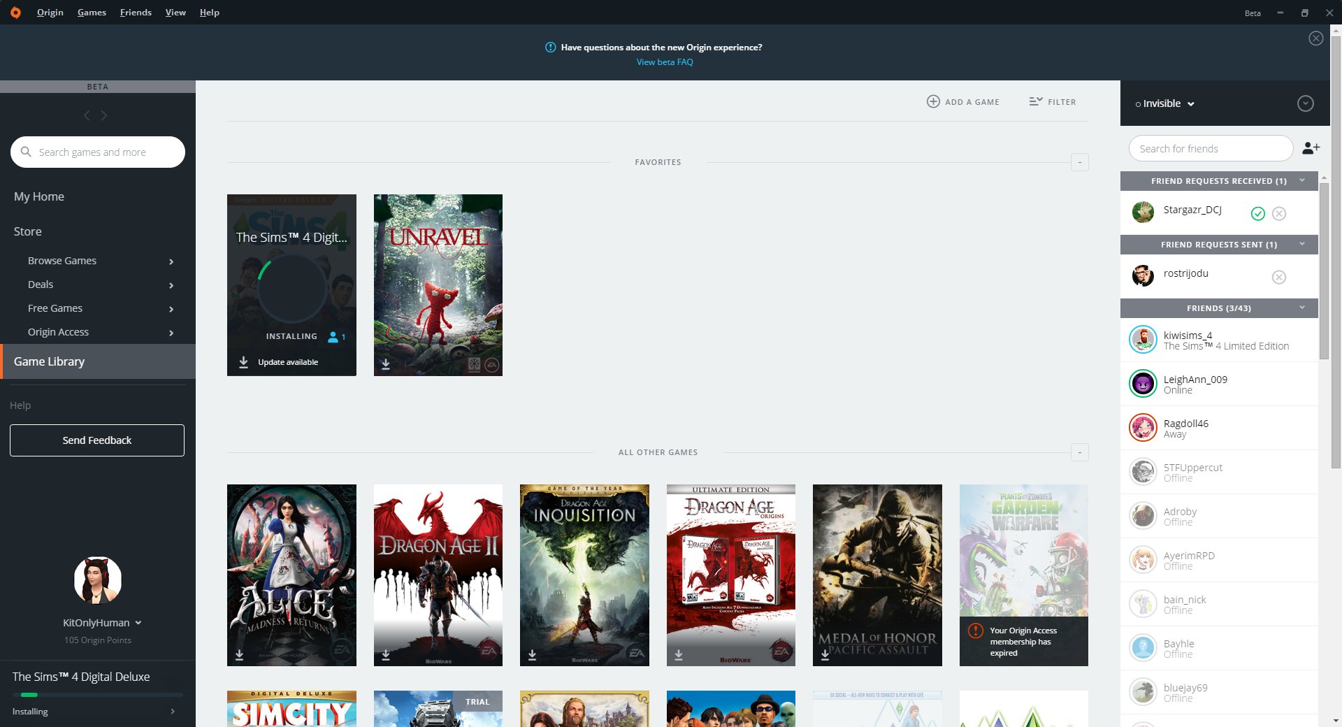 EA's Origin Client is Getting a New Look (Closed Beta Preview