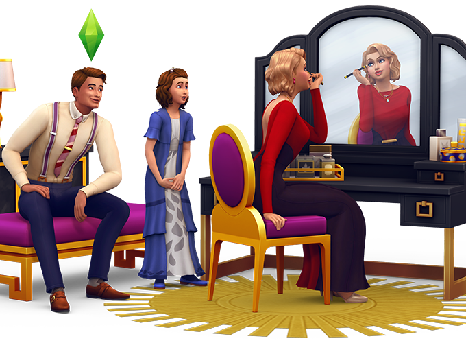 The Sims 4 Vintage Glamour Stuff: Two Renders & Logo | SimsVIP