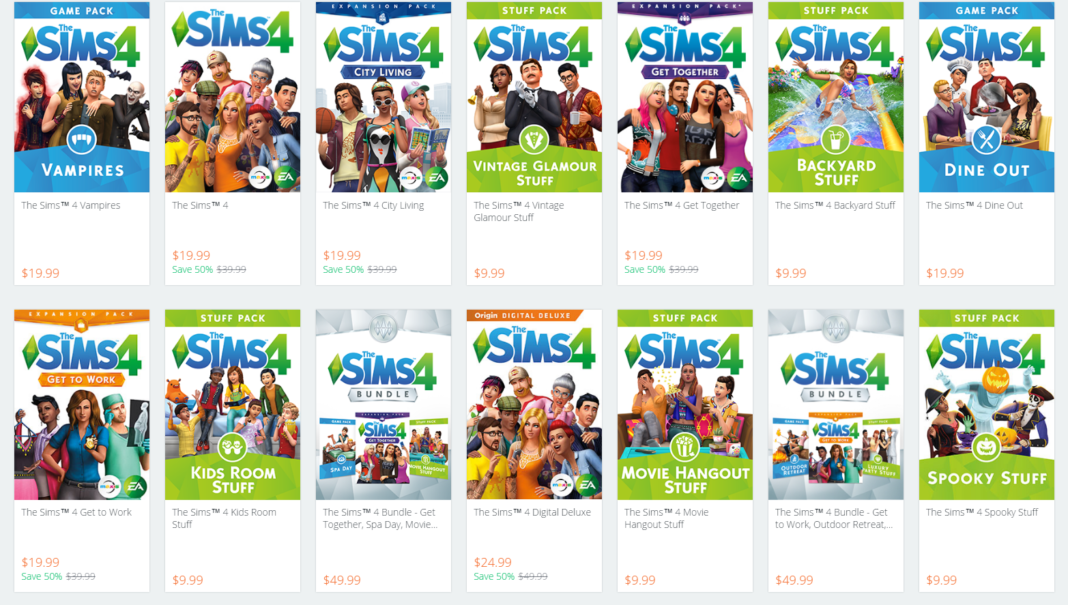 origin sims 4 expansion packs free