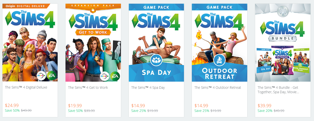 origin sims 4 expansion packs