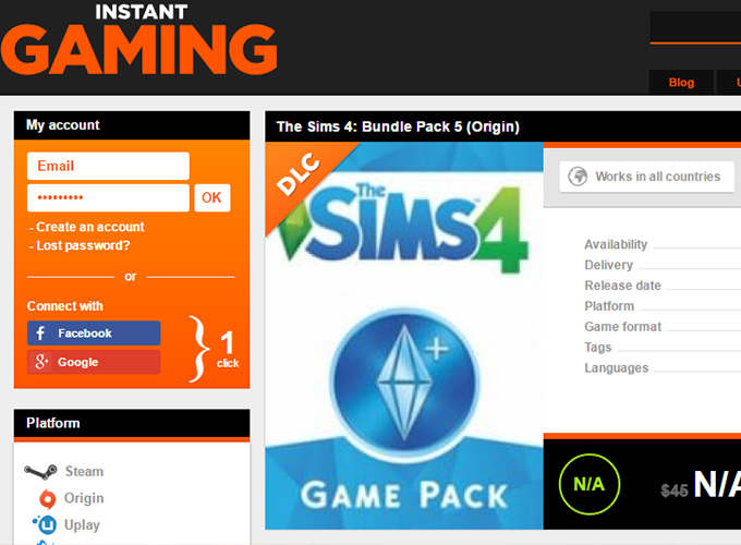 Buy The Sims 4 Bundle Pack 5 Origin Key