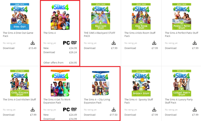 GAME UK: Save on The Sims 4 Base Game, Get Together, and Get To Work ...