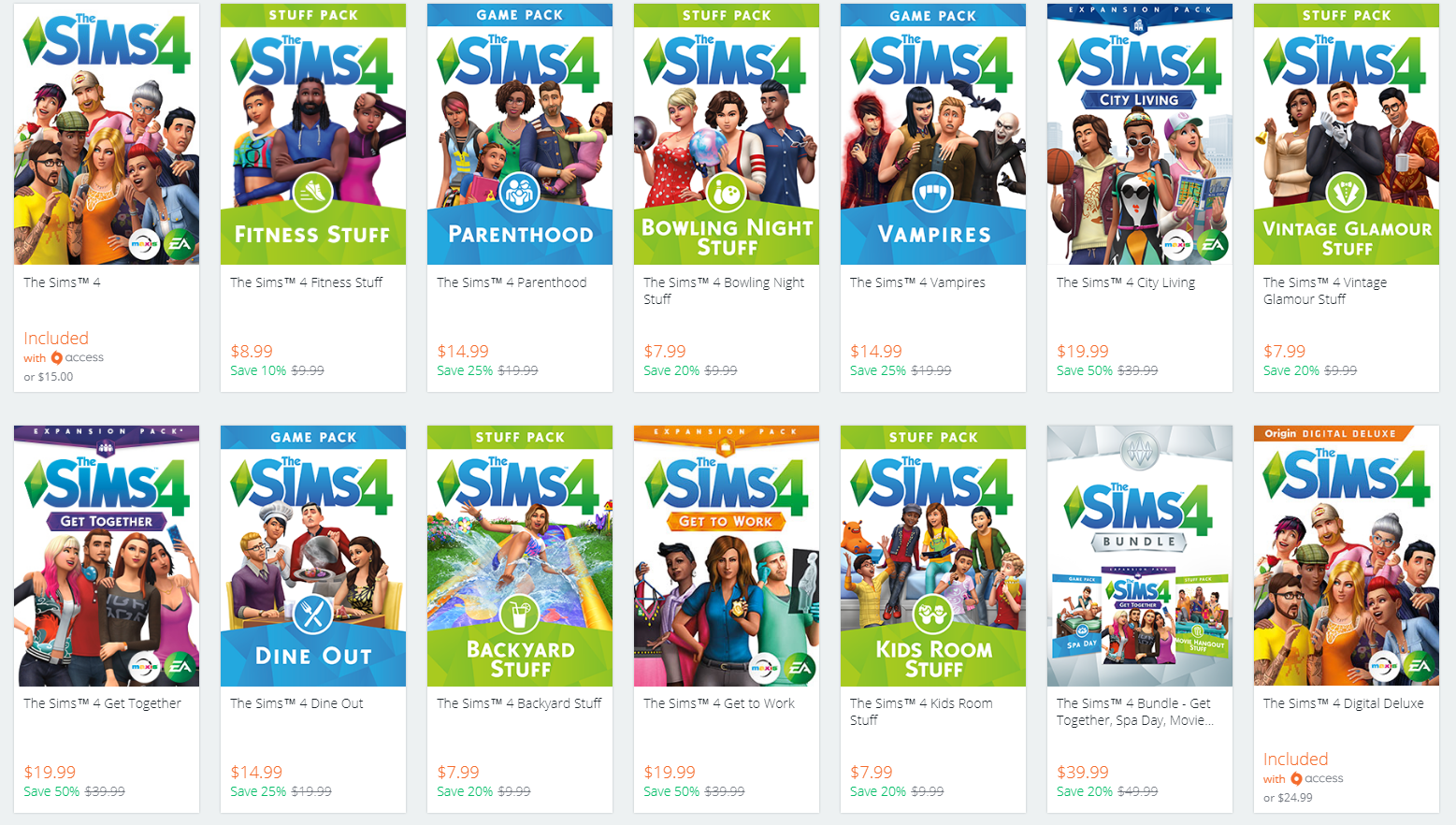 sims 4 free packs origin