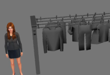 The Sims 4 Eco-Living Stuff: Clothesline Concept Art