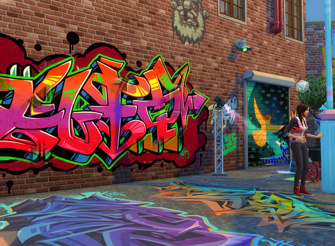 sims 4 graffiti wallpaper