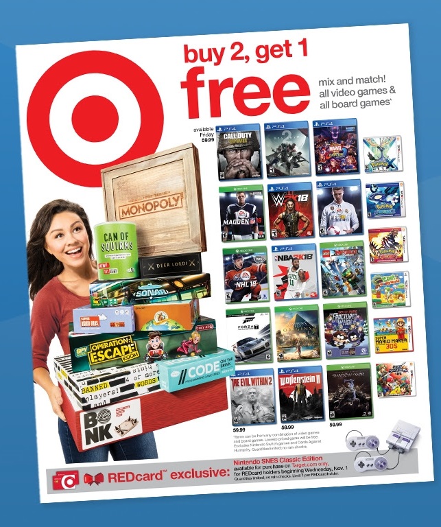 target buy 1 get 1 free video games