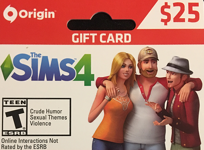 Gift Card: The Sims 4 (Origin, Belgium(Origin) Col:BE-Ori-001