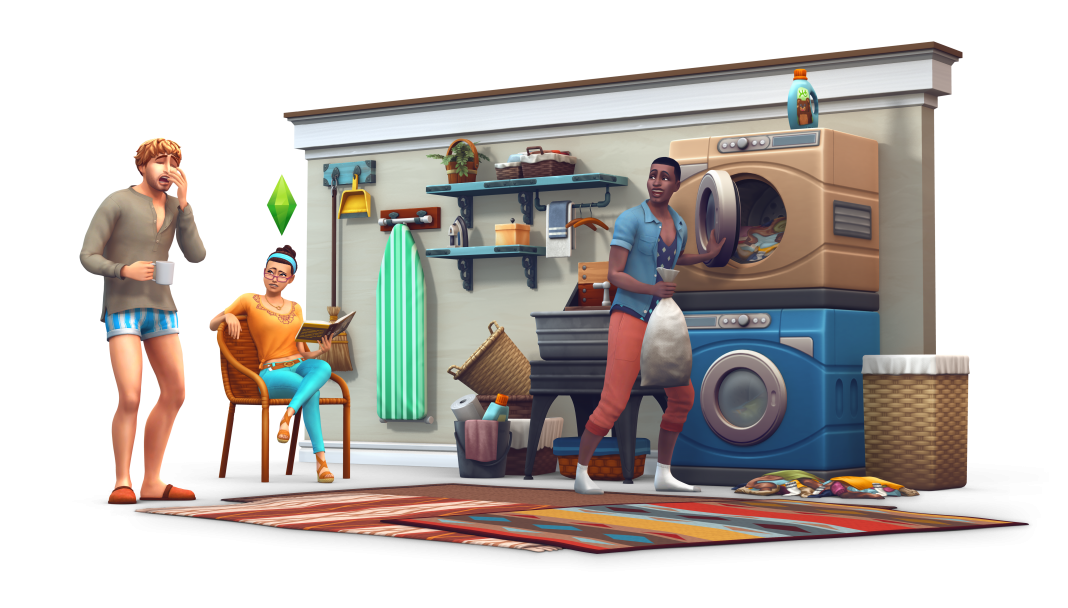 The Sims 4 Laundry Day Stuff Official Logo, Box Art, Renders
