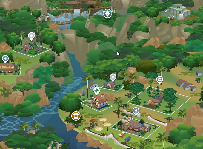 The Sims 4 Jungle Adventure World Map And Icon Simsvip All In One Photos