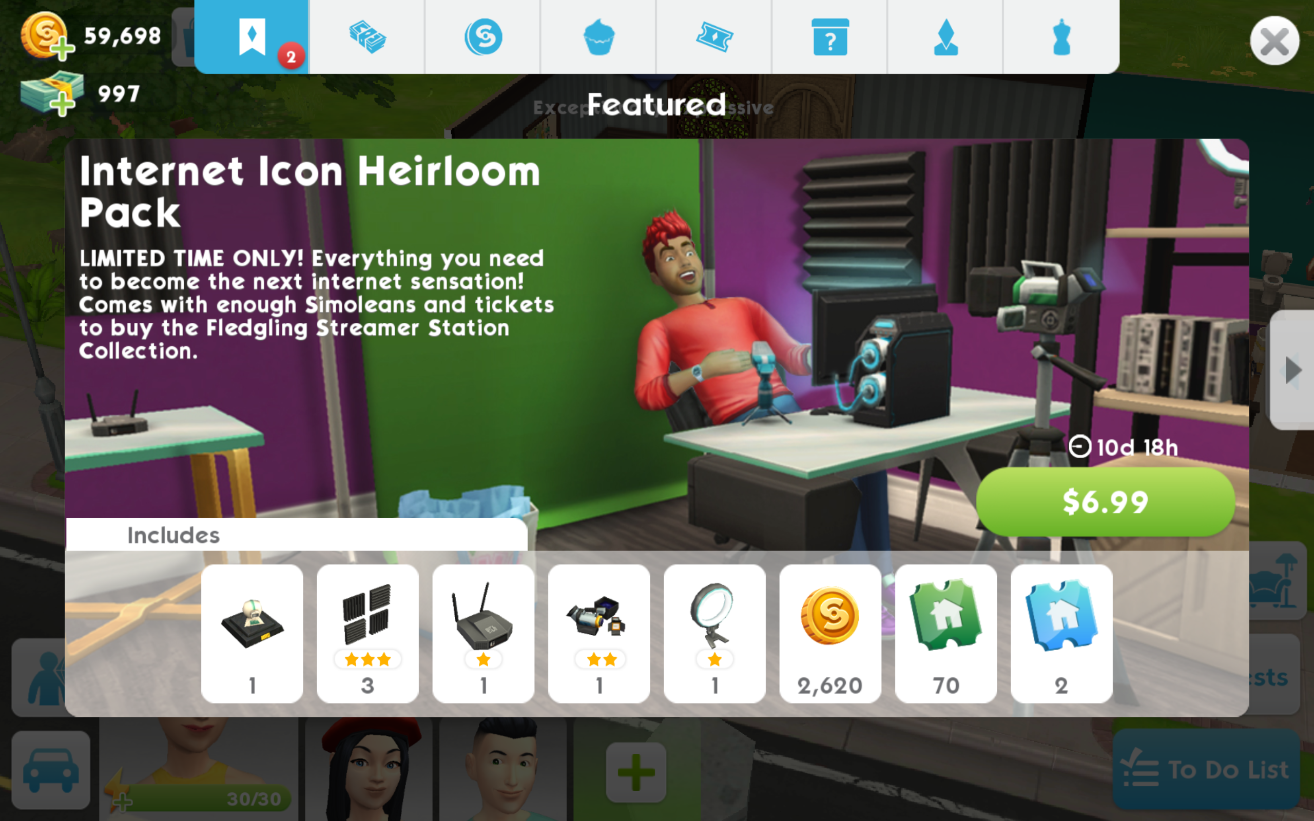 how do i set quest on the sims 3 android