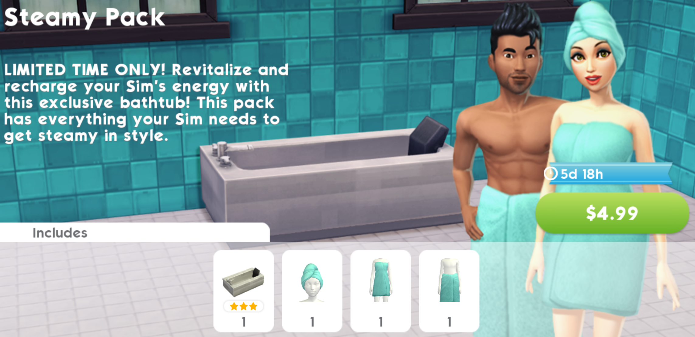 The Sims Mobile: New Limited Time Date Night Pack Now Available