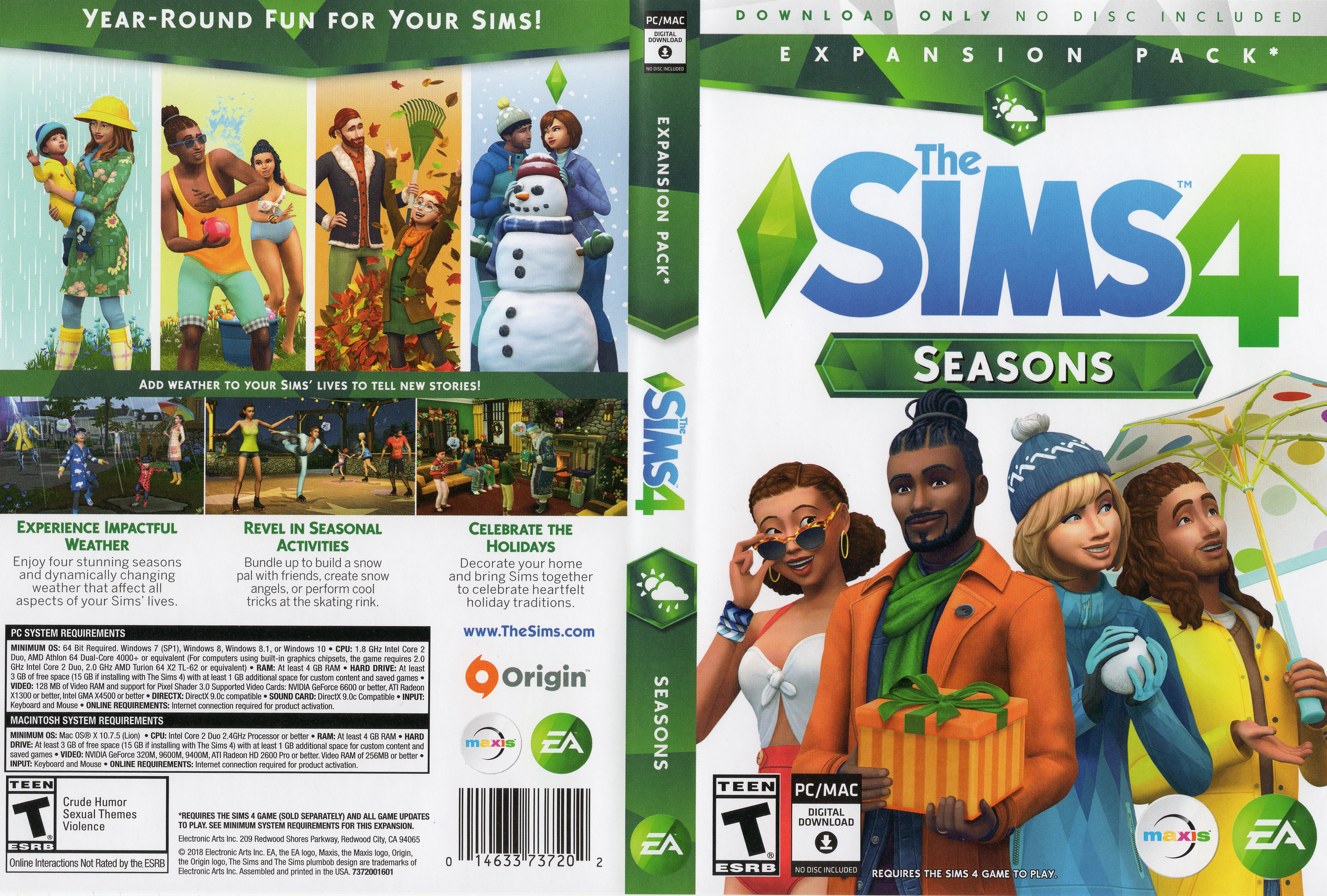 how to download sims 4 seasons on origin