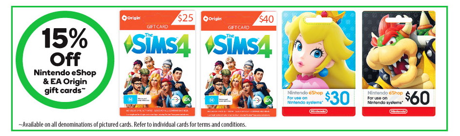 woolworths nintendo gift card