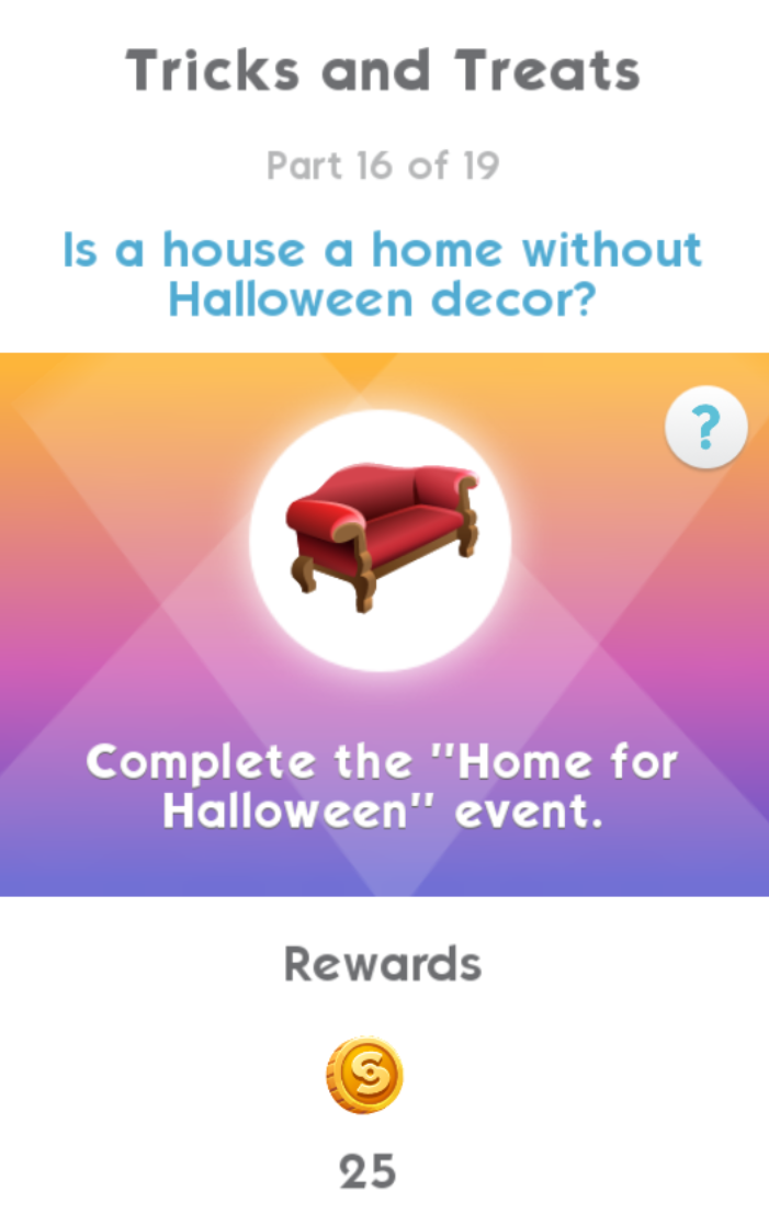 The Sims Mobile- Countdown to Halloween 2018 Quest – The Girl Who