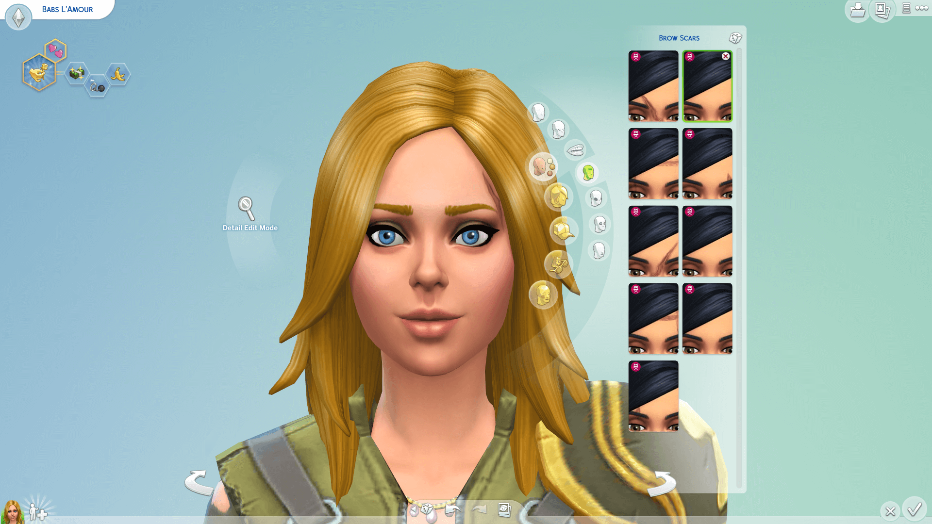 The Sims 4 Get Famous: Gold Teeth, Scars, and CAS.