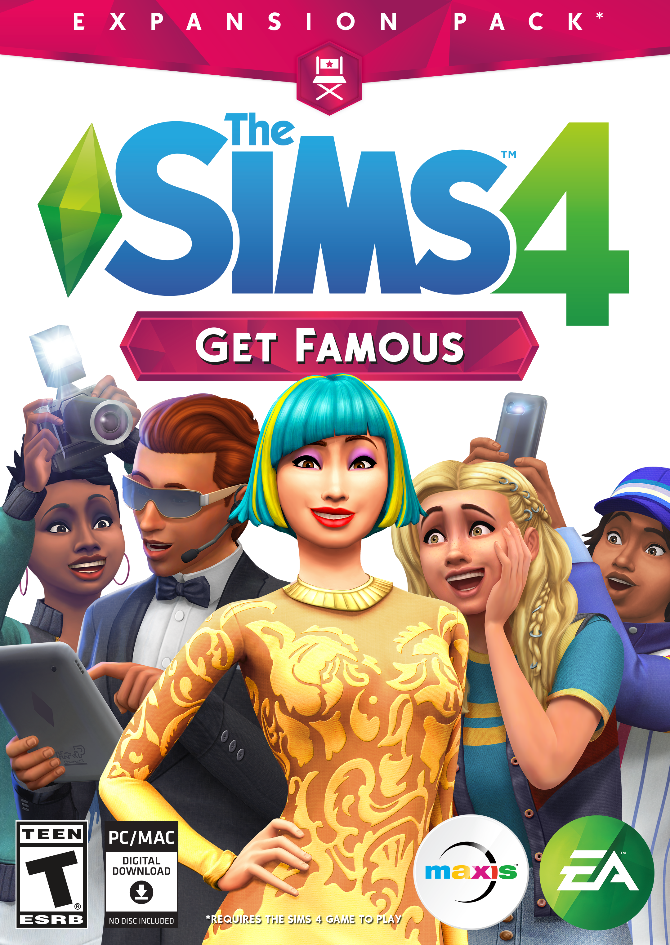 The Sims 4 Get Famous: Official Logo, Box Art, Icon, and ...