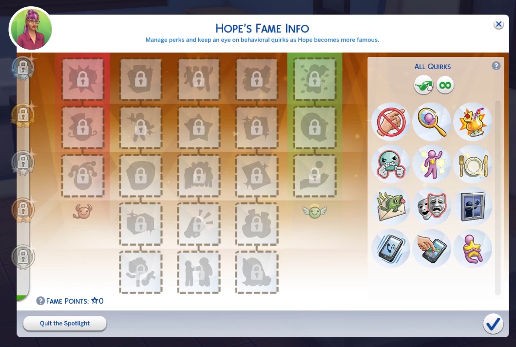 Fame perk, The Sims Wiki